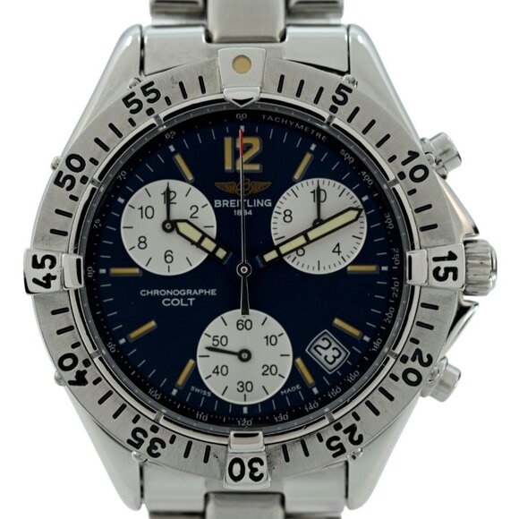 Breitling Men's 38mm Colt Chrono Ocean Blue Dial Chronograph SS Watch - Picture 4 of 7